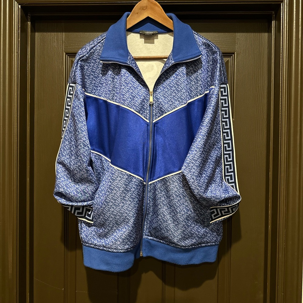 Blue zip-up Versace Jacket